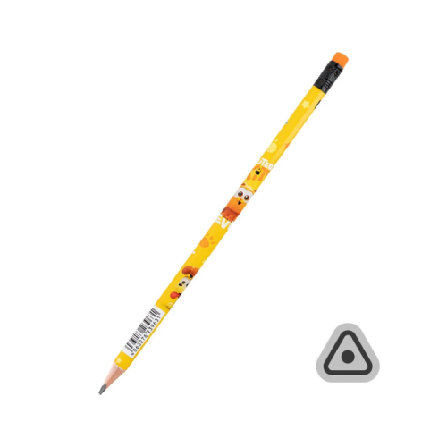 Олівець графітний Kite Garfield тригранний, з гумкою, НВ (GF25-046)