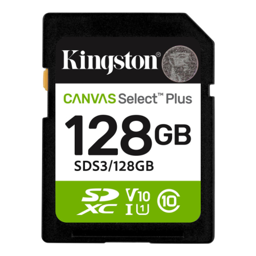 Карта пам'яті Kingston 128GB SDXC class 10 UHS-I V10 A1 Canvas Select Plus (SDS3/128GB)
