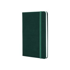 Книга записна Optima А5 SQUARE, тверда обкладинка, гумка, білий блок клітинка, зелений (O27100-04)