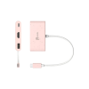 Концентратор J5create USB-C 3-in-1 1xHDMI + 1xUSB 3.2 + 1xUSB-C PD100W pink (JCA379ER-N)