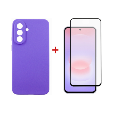 Чохол до мобільного телефона Dengos Carbon Cover + Glass Samsung Galaxy A37 Purple (DG-KM-201)