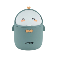 Корзина для бумаг Kite Настольный контейнер для мусора, серо-зеленый (K24-010-1)