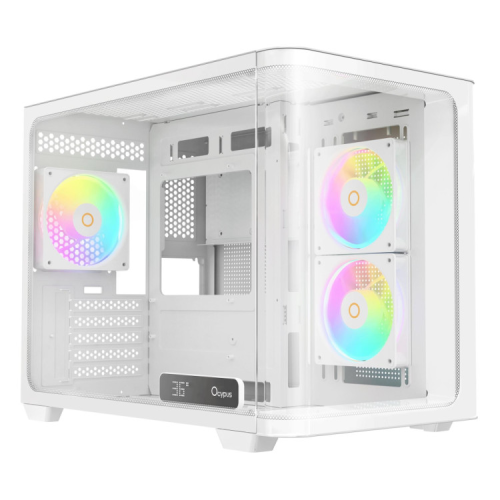 Корпус для ПК OCYPUS IOTA C50 WH CURVE ARGB DIGITAL (IOTA-C50-WHD300CD-GL)