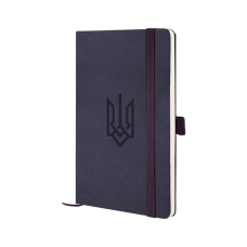 Книга записна Axent Partner Soft Skin Герб 125x195 мм, 96 аркушів, клітинка, синя (8616-02-4-A)