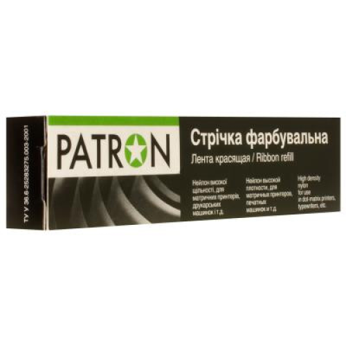 Стрічка до принтерів Patron 13мм х 16м Refill STD Black л.м. (PN-12.7-16LTB)