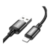 Дата кабель USB 2.0 AM to Lightning 3.0m X91 Radiance black HOCO (6931474788702)