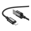 Дата кабель USB 2.0 AM to Lightning 3.0m X91 Radiance black HOCO (6931474788702)