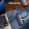 Концентратор Ugreen USB-C to 2xUSB 3.2 + 2xUSB-C 10Gbps CM480 gray (30758)
