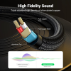 Кабель мультимедійний 3.5mm M to 2x6.35mm M 1.0m gray Ugreen (UGR-10613)