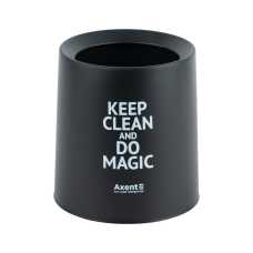 Корзина для бумаг Axent Настольный мусорный контейнер, круглый, черный (2131-01-A)