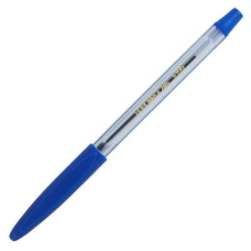 Ручка кулькова Buromax non-retractable JOBMAX, rubber grip, blue (BM.8100-01)