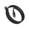 Дата кабель USB-C M to USB-C F extension 1.2m U107 black HOCO (6931474789990)