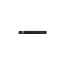 Силовий блок 19" 9 розеток С13, без кабеля, вимикач, метал. корпус Voltronic (PPX9PDUGR)
