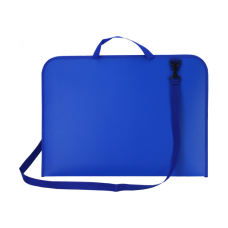 Папка - портфель Maxi А2 пластиковий на блискавці, синій (MX30041)