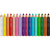 Олівці кольорові Faber-Castell XXL Jumbo Grippy акварельні, потовщені, з м'яким грифелем 16 кольорів+стругачка (110645) (33044)