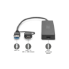 Концентратор Digitus USB-C + USB-A to 4xUSB-A 0.2m black (DA-70235)