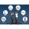 Патч-корд 1м, S/FTP, cat 8.1, AWG 24/7, LSZH, black Digitus (DK-1843-010)