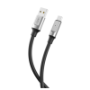 Дата кабель USB 2.0 AM to USB-C 1.0m 6A silicone black XO (NB251_C_Black)