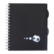 Блокнот Economix В5 Футбол, пластикова обкладинка з вирубкою та паперової вставкою, евроспіраль, 150 аркушів (E20228-01)