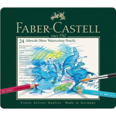Олівці кольорові Faber-Castell Albrecht Drer ,акварельні, 24 кольора, в металевій коробці (117524) (15438)