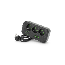 Мережевий фільтр живлення Voltronic F09U, 3 роз EU, 4USB Black (F09U-Black)