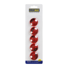 Магніт Buromax набір LADYBUG, 5 шт 20 мм (BM.0043)
