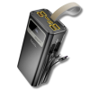 Батарея універсальна HOCO 30000mAh Plentiful 22.5W, built-in cables, LED, Black (DB58 / 715030)