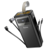 Батарея універсальна HOCO 30000mAh Plentiful 22.5W, built-in cables, LED, Black (DB58 / 715030)