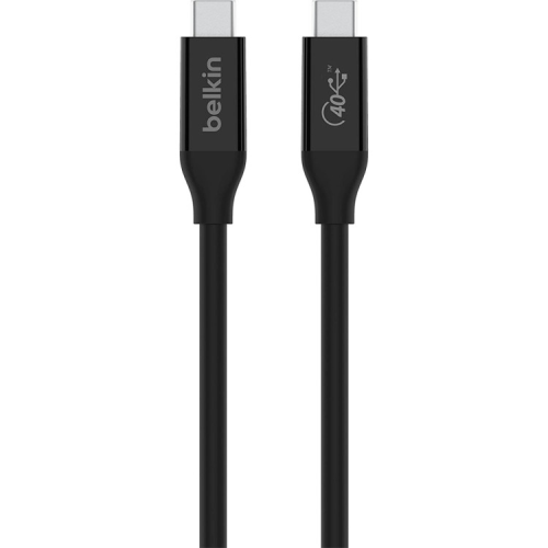 Дата кабель USB-C to USB-C 0.8m USB4 40Gbps 100W Black Belkin (INZ001BT0.8MBK)