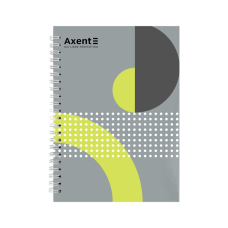 Блокнот Axent на спирали А5 96 листов, клетка, твердая обложка №18 (8032-18-A)