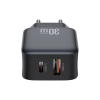 Зарядний пристрій XO L156 USB-C PD30W + USB-A QC3.0 Black (L156.black)
