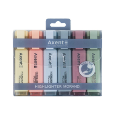 Набір маркерів Axent Highlighter 2537-A, 1-5 мм клиноп., 6 morandi (2537-60-A)