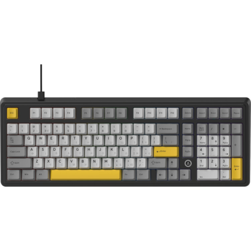 Клавиатура Ajazz AK980 MAX Magnetic Switch USB UA Black/Grey/Yellow (AK980-MAX-M-BGY)