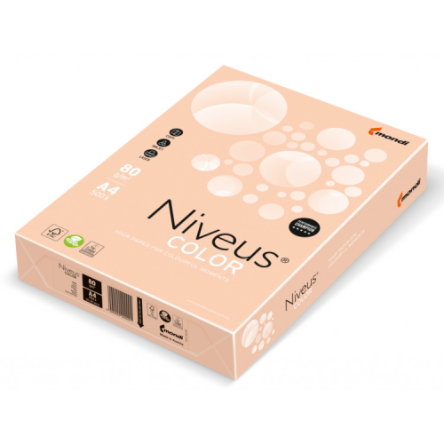 Бумага Mondi Niveus COLOR Pastel salmon A4, 80g, 500sh (A4.80.NVP.SA24.500)