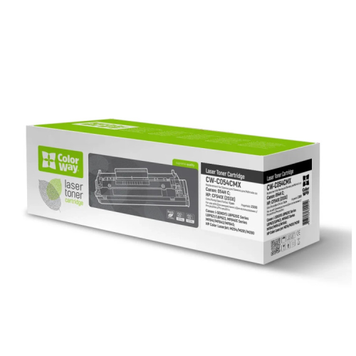 Тонер-картридж ColorWay Canon 054HC LBP-621/623, MF641/643/645, cyan, 2.3K (CW-C054CMX)