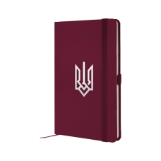Книга записна Axent Partner Герб 125x195 мм, 96 аркушів, клітинка, винна (8201-46-5-A)