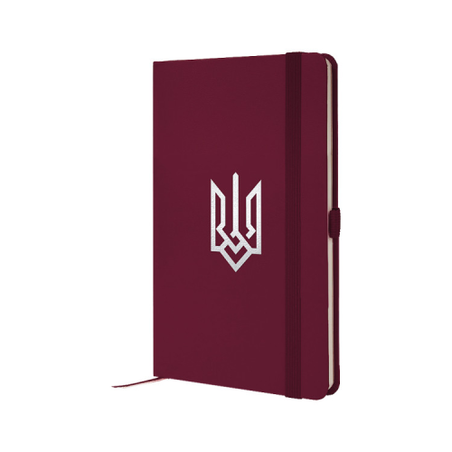 Книга записна Axent Partner Герб 125x195 мм, 96 аркушів, клітинка, винна (8201-46-5-A)
