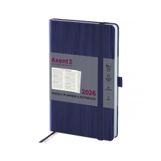Еженедельник Axent датированный 2026 Partner Lines 125х195, темно-синий (8515-26-02-A)