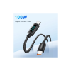 Дата кабель USB-C to USB-C 1.0m 100W LED black Essager (EXCTT1-XY01-P)