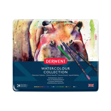 Олівці кольорові Derwent Watercolour Collection, акварельні 24 кол. в метал. коробці, (5028252097512)