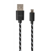 Дата кабель USB 2.0 AM to Micro 5P 2color nylon 1m black Vinga (VCPDCMBN31BK)