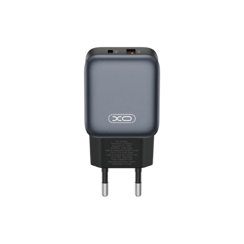 Зарядний пристрій XO L154 USB-C PD20W + USB-A QC3.0 Black (L154.black)