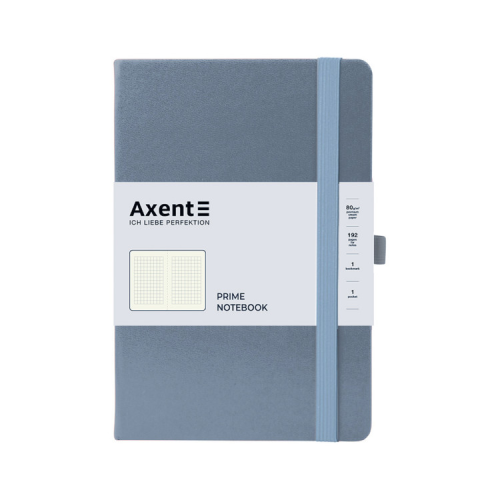 Книга записна Axent Partner Prime 145x210 мм 96 аркушів, клітинка сіра (8305-62-A)