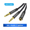 Кабель мультимедійний Jack 3.5mm 4pin F to 2X 3.5mm M Vention (BBTBY)