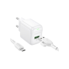 Зарядний пристрій BOROFONE BAS42A Potential USB QC3.0 + cable USB to Micro 5P White (6941991113796)
