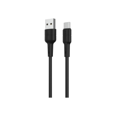 Дата кабель USB 2.0 AM to USB-C 1.0m 3A silicone BX30 black BOROFONE (6931474706928)