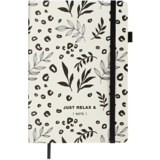 Книга записна Buromax RELAX, А5, 96 аркушів, клітинка, білий (BM.295101-12)