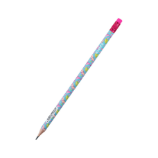 Карандаш графитный Axent Summer Butterly круглый, с резинкой, НВ (9009/36-18-A)