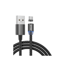 Дата кабель USB 2.0 AM to USB-C magnetic black Denmen (DN-D09T-BK)