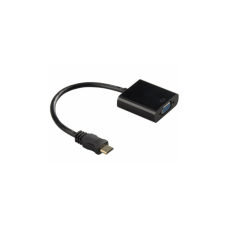 Перехідник mini HDMI M to VGA F 0.3m 4K/2K black Voltronic (YT-C-mnHDMI(M)/VGA(F)-B)